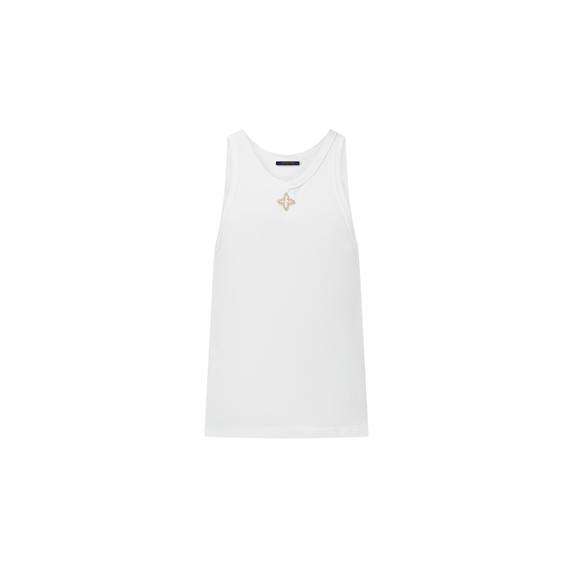 Louis Vuitton White Sleeveless purchases Top